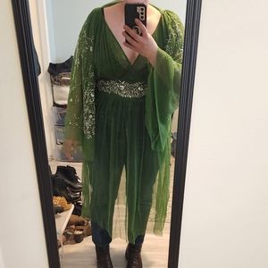 Free People VINTAGE DREAMS green maxi top  L 🧚‍♀️🌱✨️